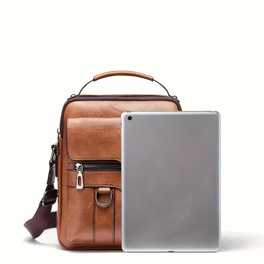 Sling Backpack Shoulder - Men Crossbody Sling Bag, Vintage PU