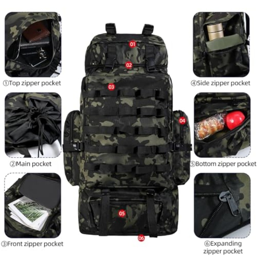 70L/100L Camping Hiking Backpa – обзор и цена Hiking Backpack Waterproof