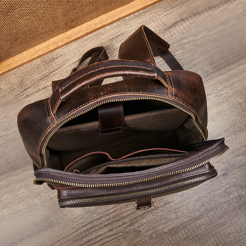 Men's Top Grain Waxed Leather  – обзор и цена Leather Backpack Vintage