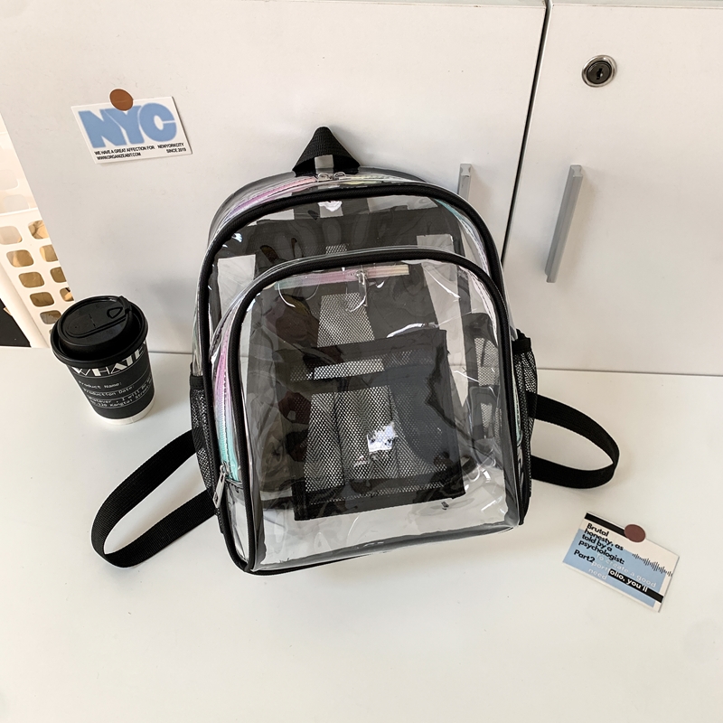 PVC Transparent Zipper Large C – обзор и цена Fashion Backpack Women