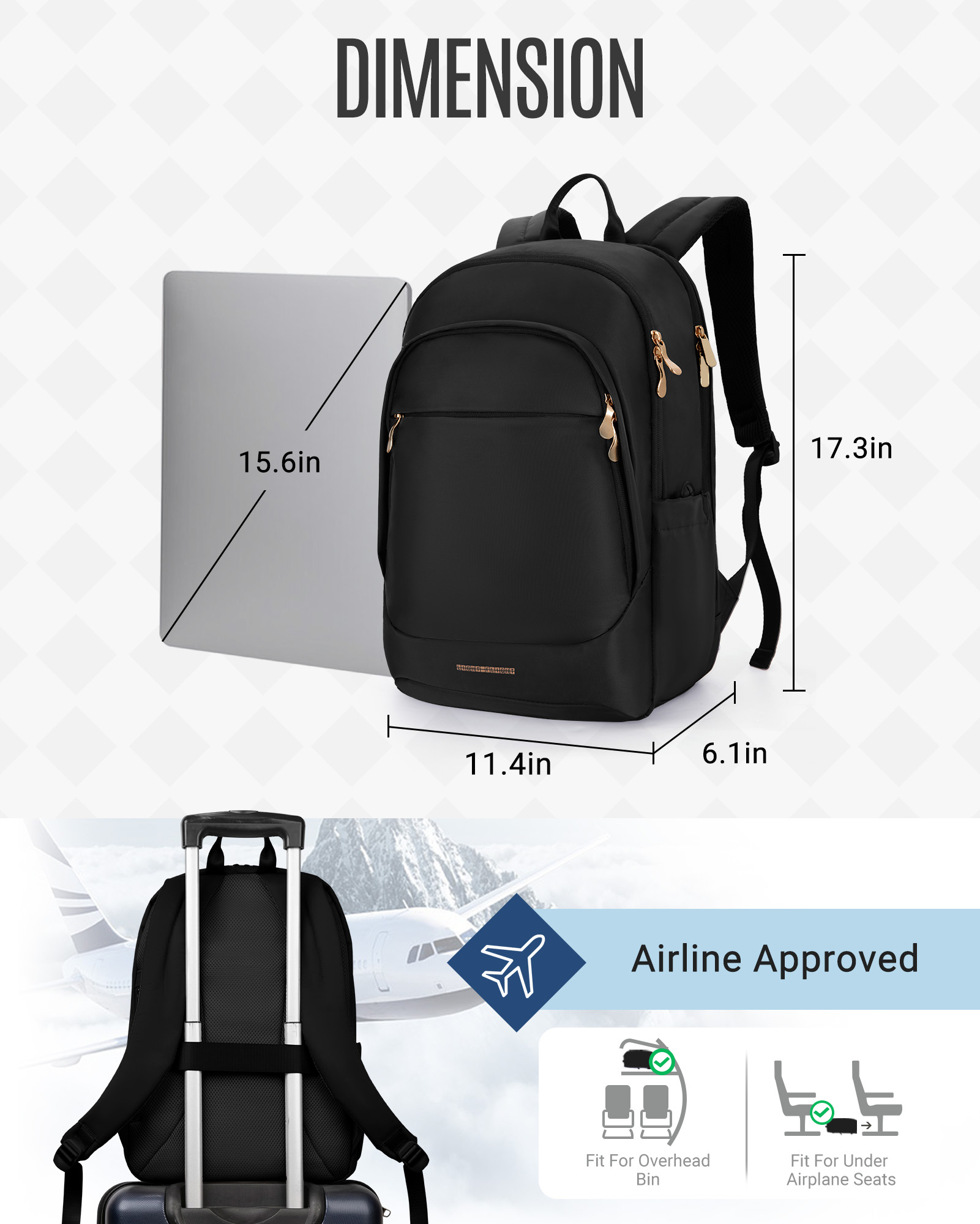 LIGHT FLIGHT Travel Backpack f – обзор и цена Laptop Backpack 15.6