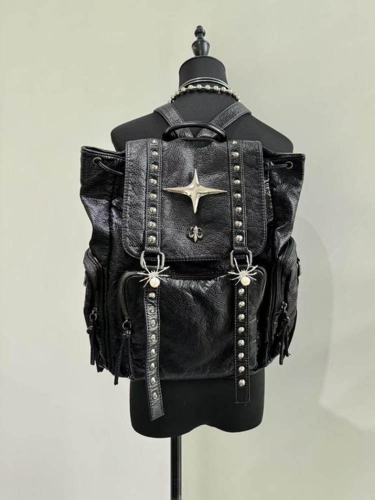 Gothic Punk PU Leather Shoulde – обзор и цена Leather Backpack Vintage