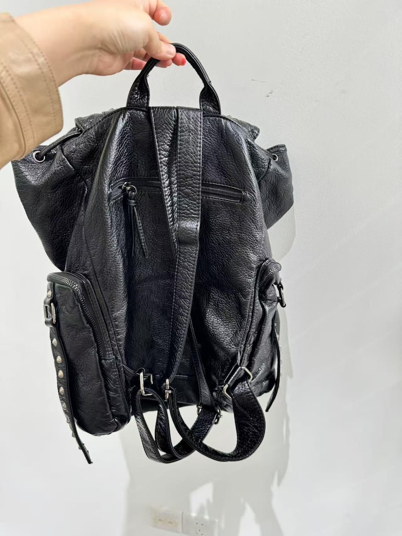 Gothic Punk PU Leather Shoulde – обзор и цена Leather Backpack Vintage