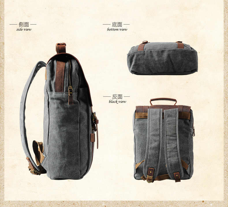 Fashion Male Backpack Leather  – обзор и цена Rucksack Military Style