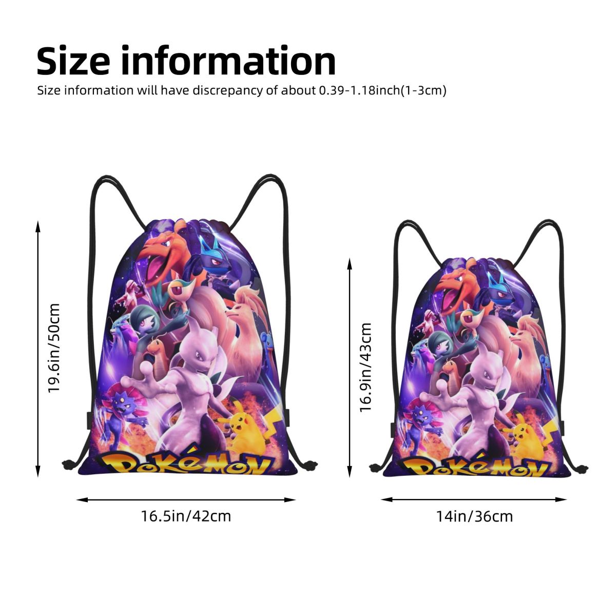 Cute Cartoon Manga Poke-Mon Ba – обзор и цена Drawstring Gym Bag