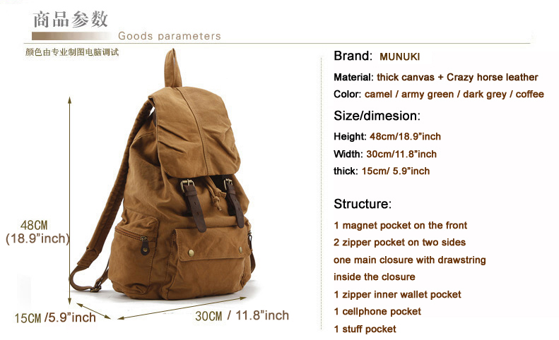 Fashion Vintage Leather milita – обзор и цена Rucksack Military Style
