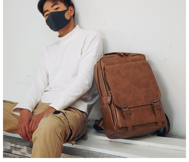 New Arrival PU Leather Backpac – обзор и цена Business Backpack Brief