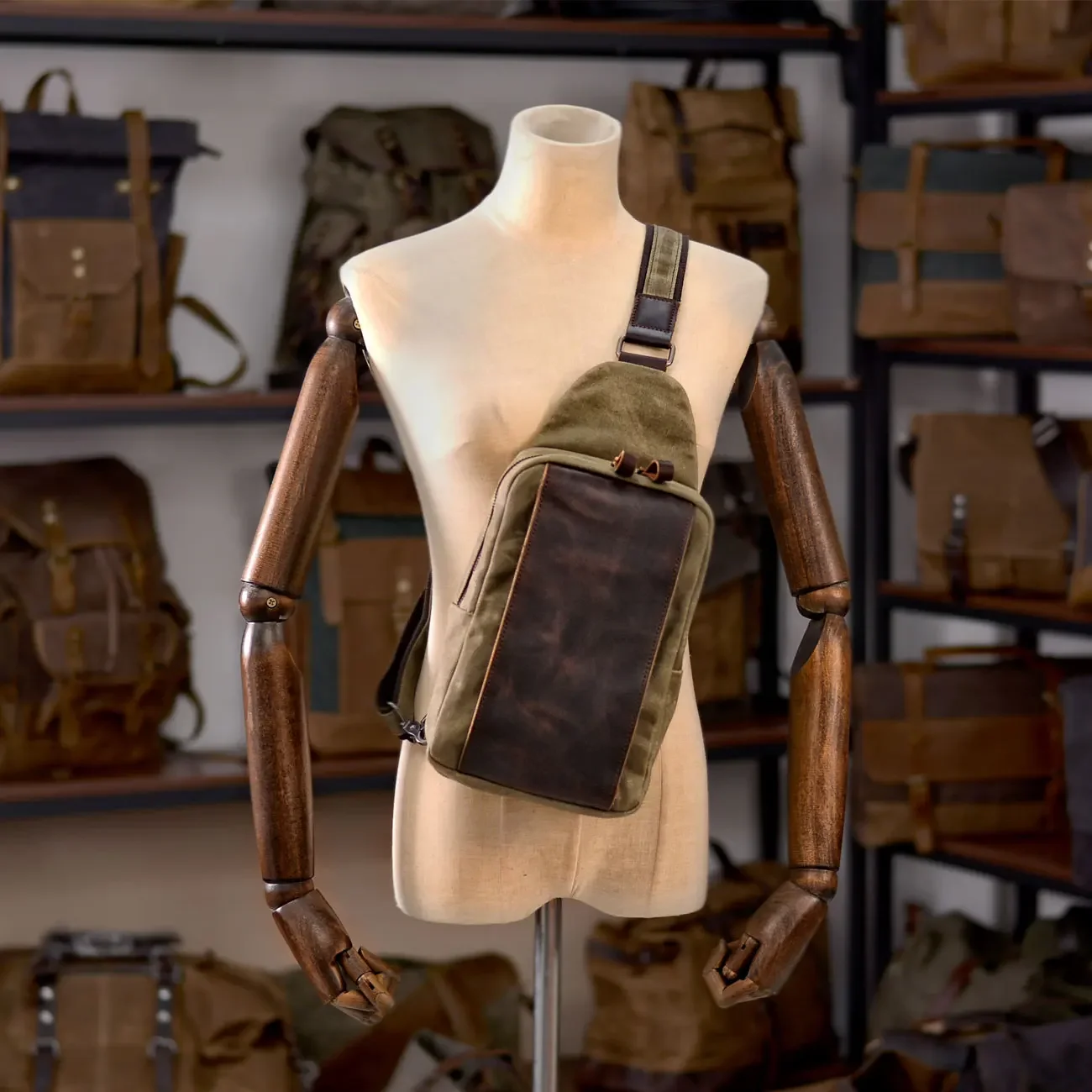 Casual Men's Vintage Waxed Can – обзор и цена Hiking Backpack Waterproof