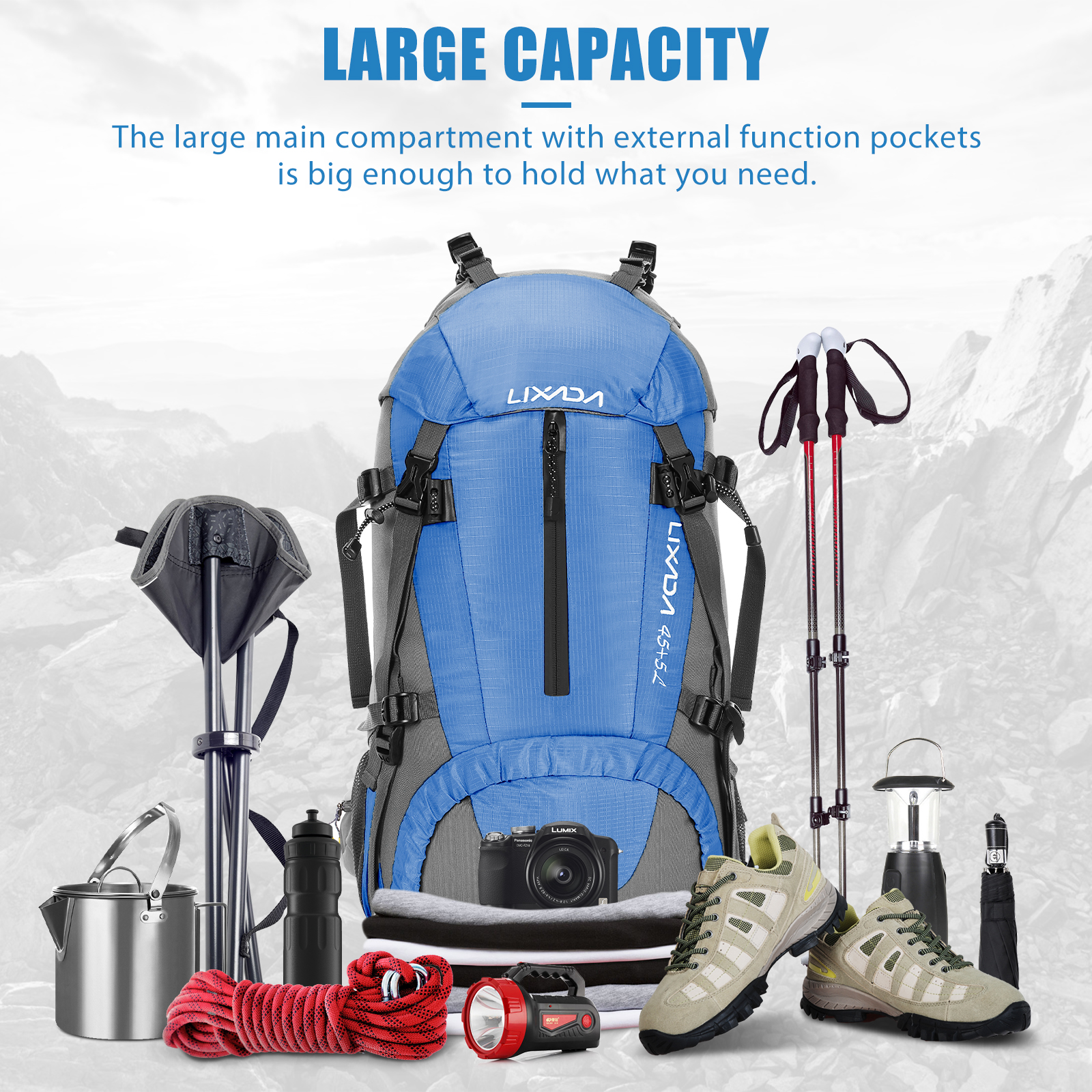 Lixada 50L Large Waterproof Tr – обзор и цена Rain Cover Backpack